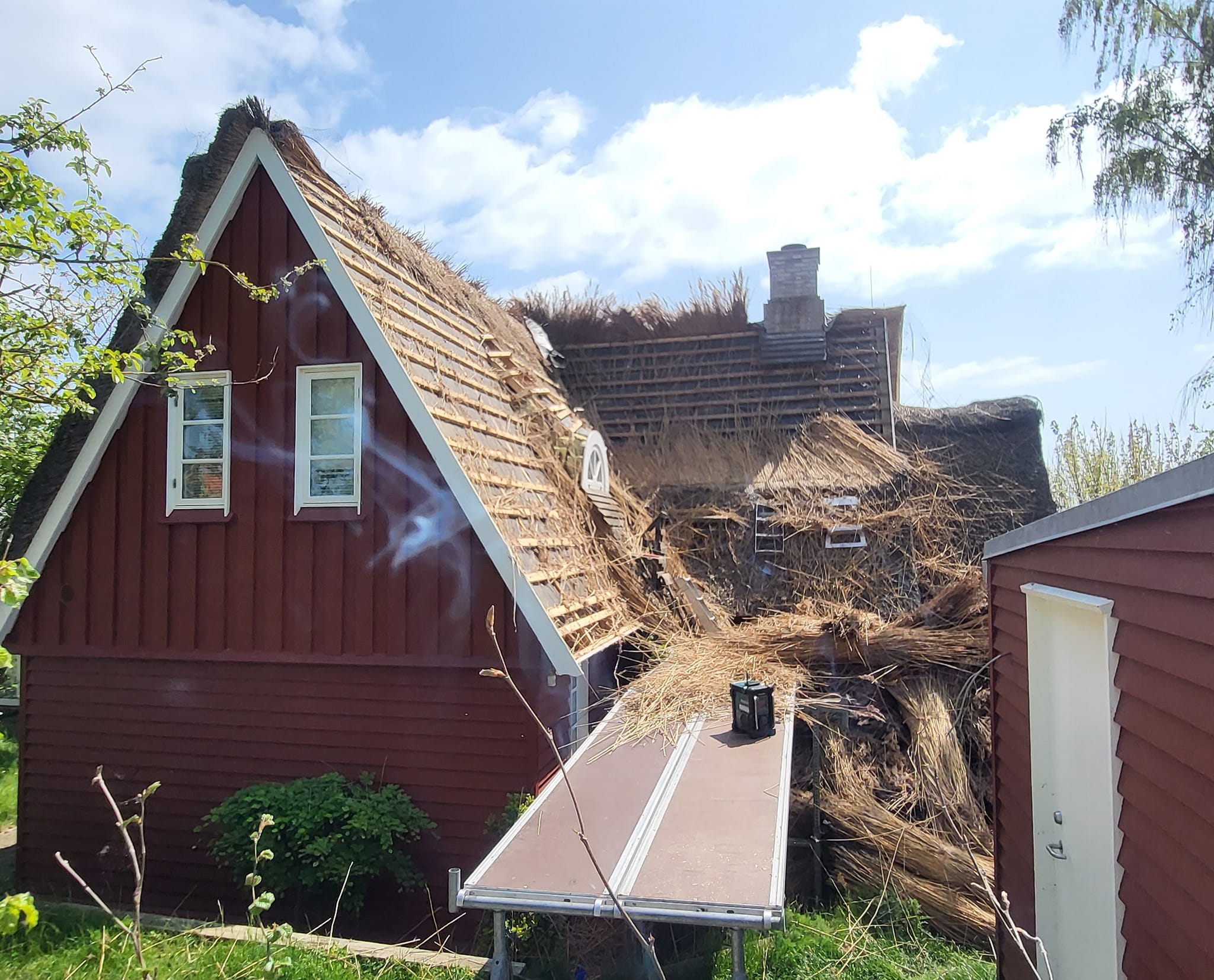 Rødt træhus